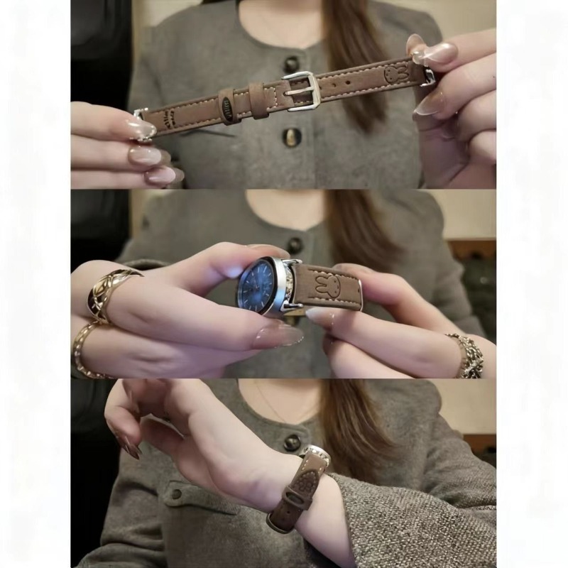 Kawaii Miffy Suede Thin Wrist  - Suede Strap Watch 评论和价格